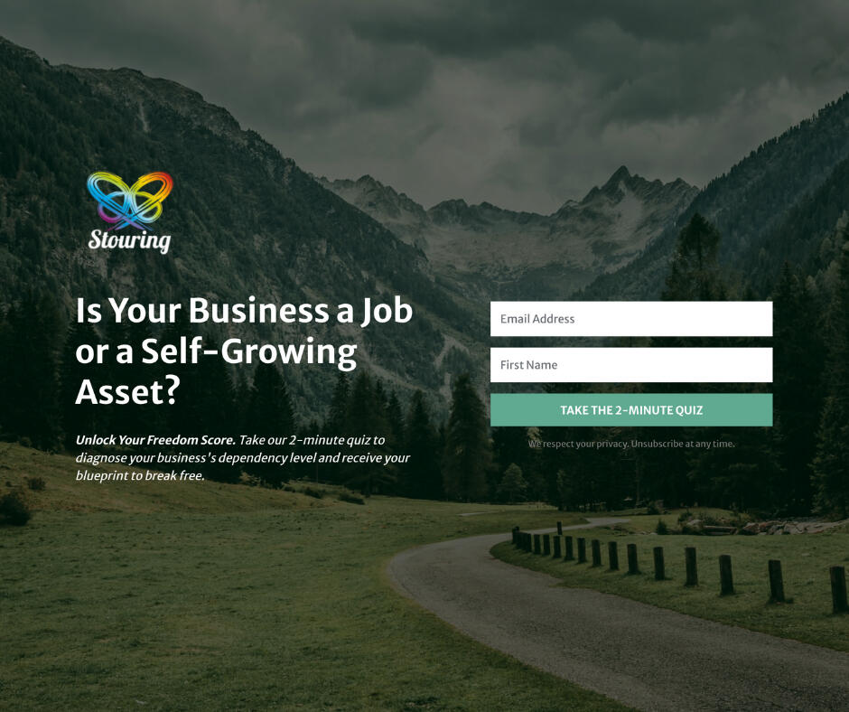 Unlock Your Freedom Score. Take our 2-minute quiz to diagnose your business's dependency level and receive your blueprint to break free.